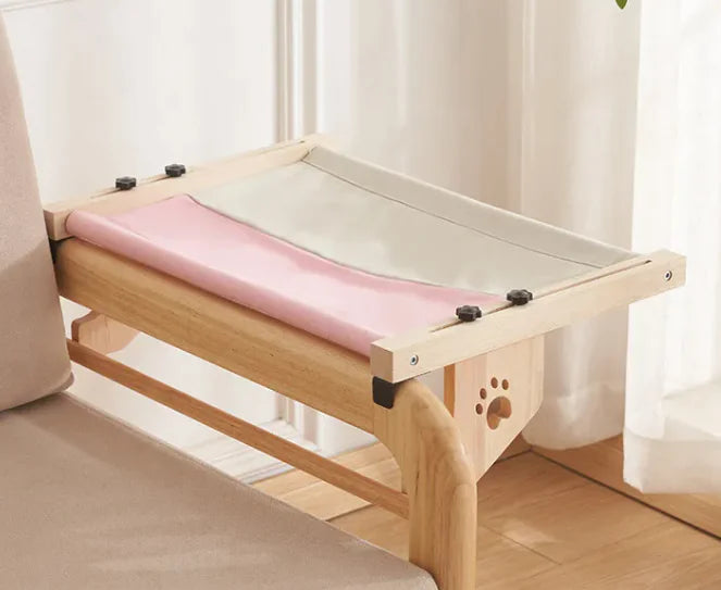 Balcony Window Glass Wooden Cat Bed My Store